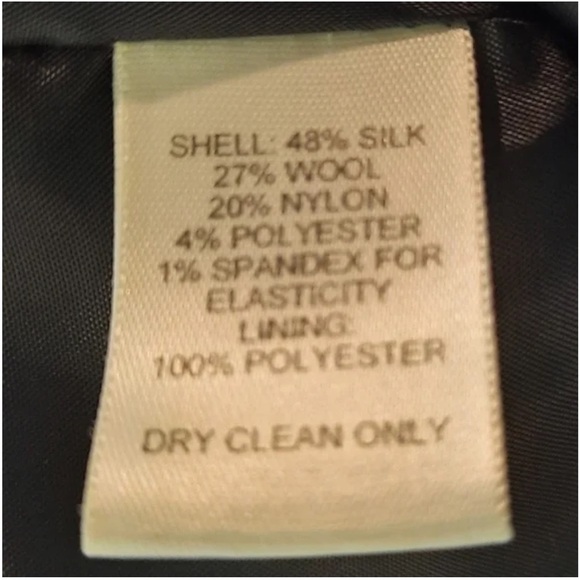 Talbots Silk & Wool Blazer Jacket Italian Fabric, Lined Size 4 - Picture 11 of 13